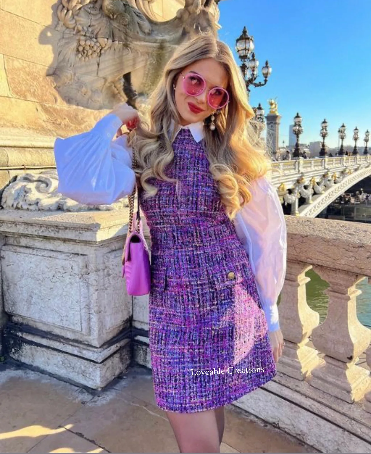 Venice Luxe Tweed Dress - Image 3