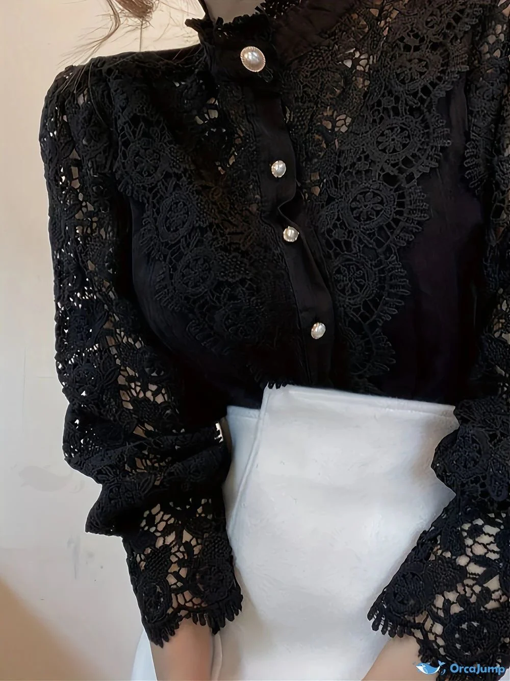 Vika Luxe Lace Shirt - Image 4
