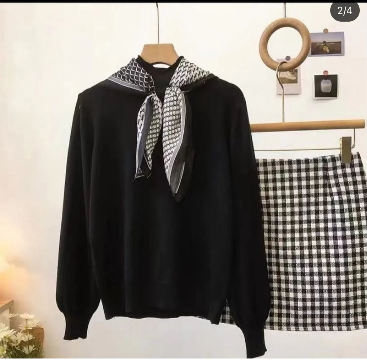 Vintage Scarf Style Sweater - Image 2