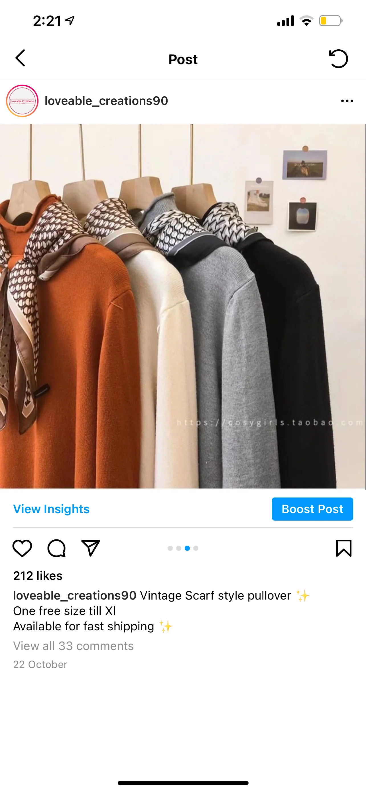Vintage Scarf Style Sweater - Image 4