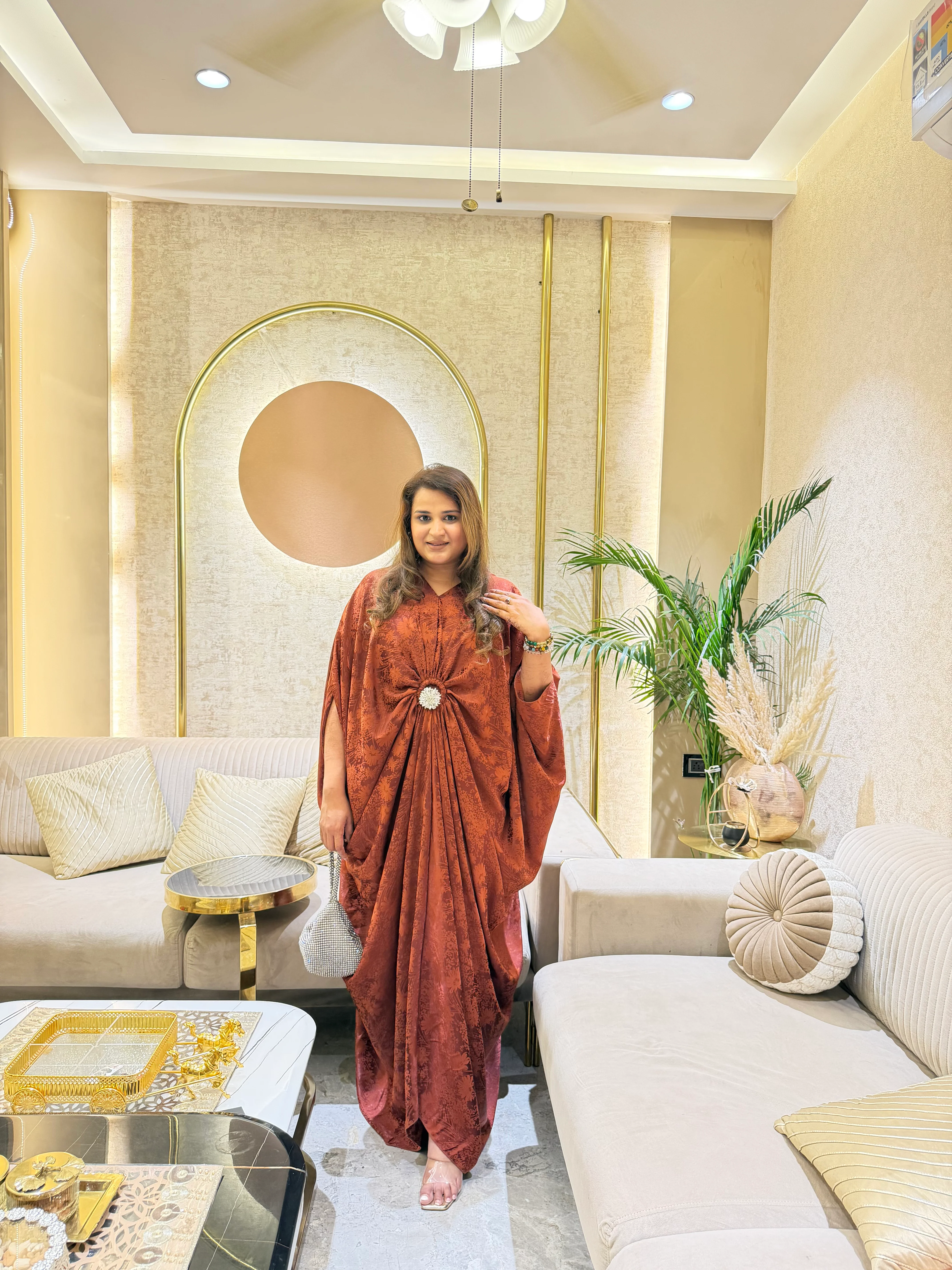 Zafraan Drape Kaftan